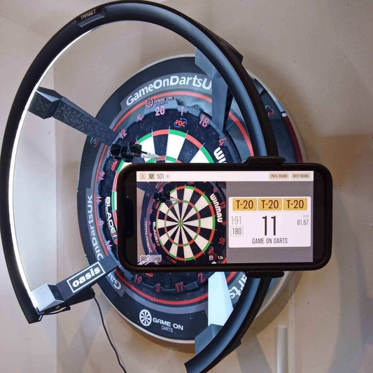 THE NEW AND IMPROVED GAME ON DARTS PHONE MOUNT