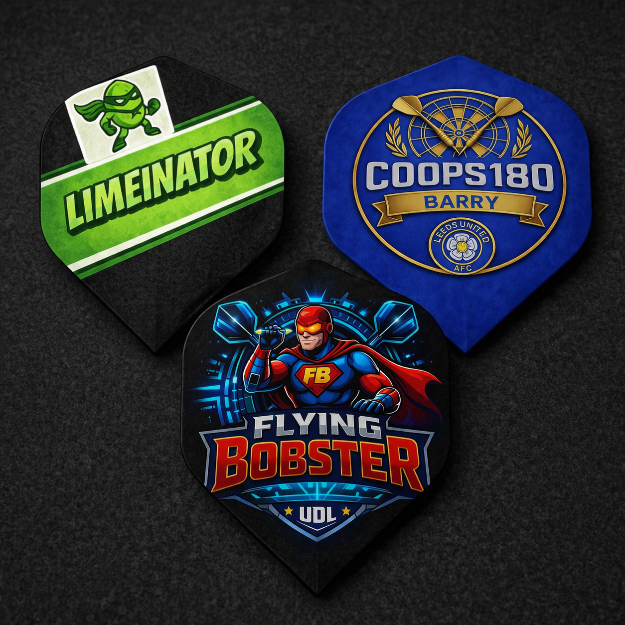 PERSONALISED NO2 DART FLIGHTS 5 SETS - Game on Darts