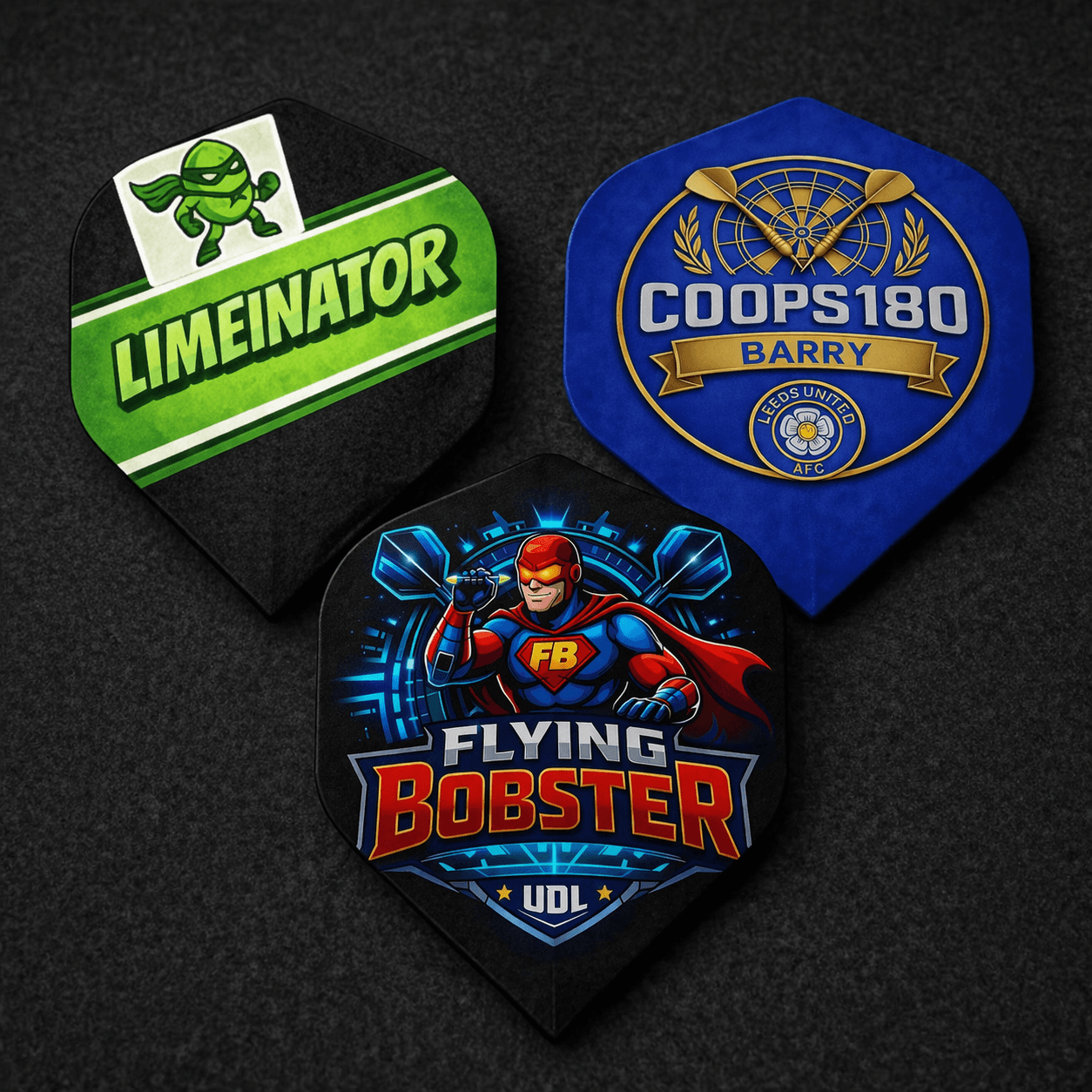 PERSONALISED NO2 DART FLIGHTS 5 SETS - Game on Darts