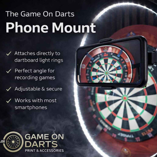THE NEW AND IMPROVED GAME ON DARTS PHONE MOUNT