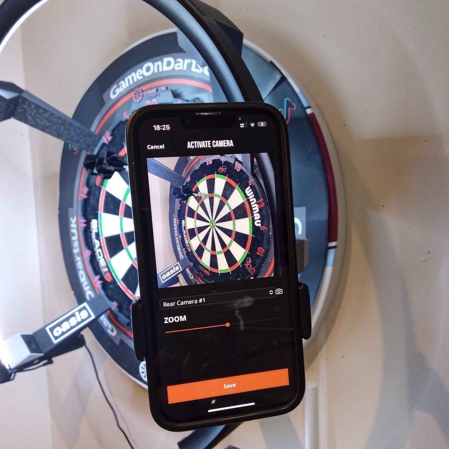 THE NEW AND IMPROVED GAME ON DARTS PHONE MOUNT