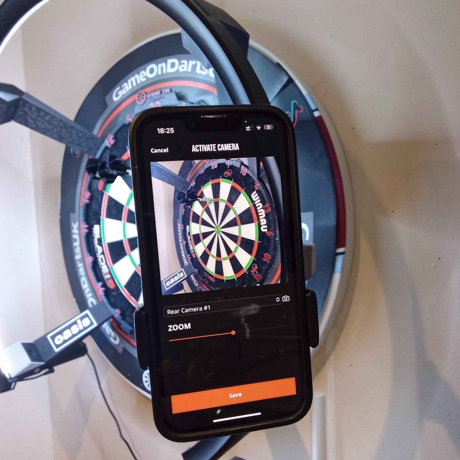 THE NEW AND IMPROVED GAME ON DARTS PHONE MOUNT