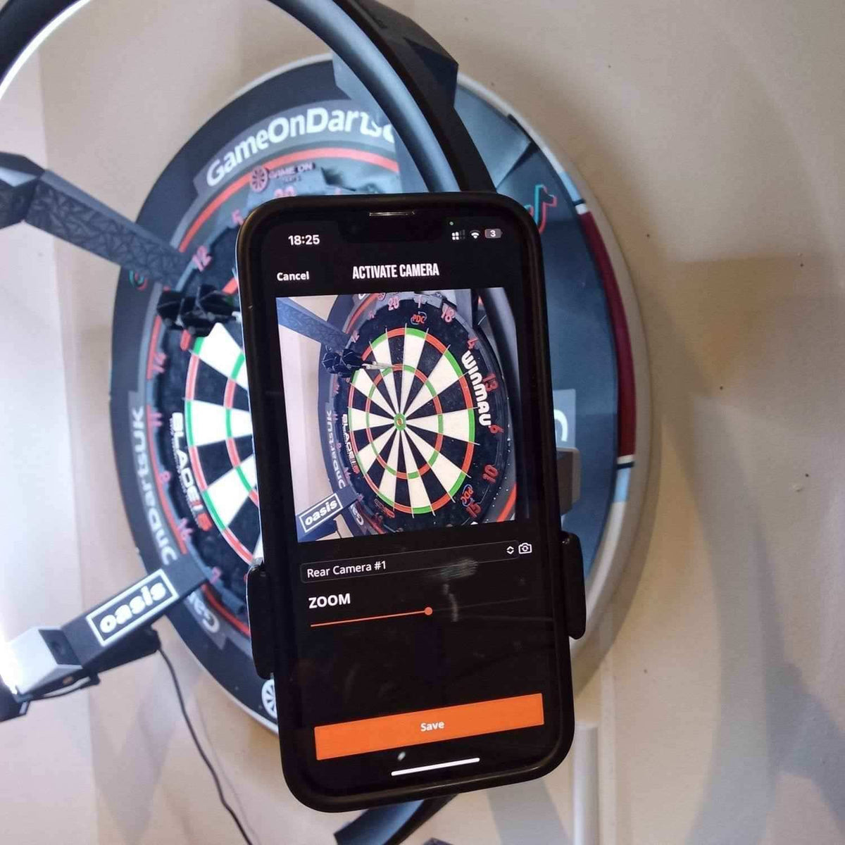 THE NEW AND IMPROVED GAME ON DARTS PHONE MOUNT
